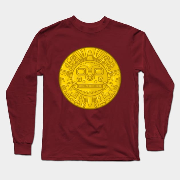 Peruvian Inti Sun God Long Sleeve T-Shirt by Drumsartco